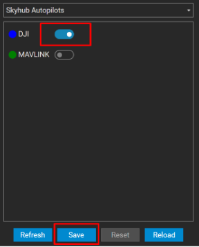 DJI autopilot enabled in CPM settings