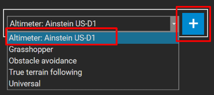 CPM widget dropdown menu
