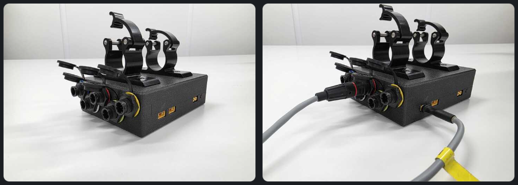 SkyHub with attached cables