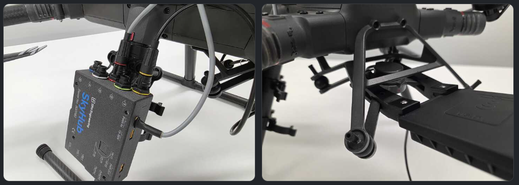 SkyHub installed on drone with altimeter connected