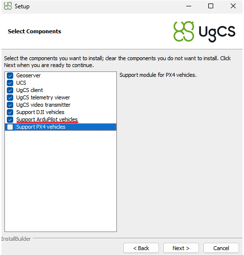 ArduPilot compatibility in UgCS setup